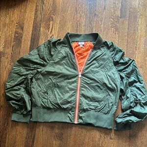 Hunter for Target Green and Orange Bomber Jacket